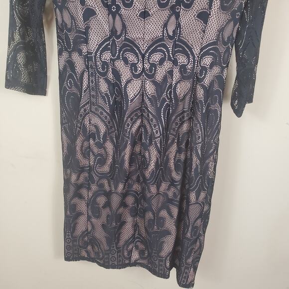 Adrianna Papell Black Lace Sheath Dress Women's Size 6 - Picture 10 of 12